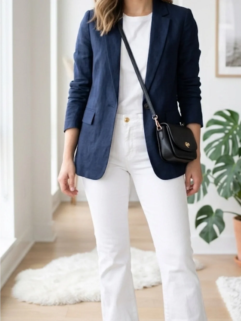 Michael Kors White Wide-Leg Flare Jeans